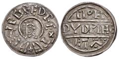 The Richard A. Jourdan Collection – British ANGLO-SAXON, Kings of Mercia. Burgred. 852-874. AR Penny (21mm, 1.39 g, 3h). Lunette type D (BMC d). London mint; Dudwine, moneyer. Phase IIb, struck circa 