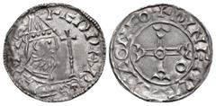 The Richard A. Jourdan Collection – British ANGLO-SAXON, Kings of All England. Edward the Confessor. 1042-1066. AR Penny (19mm, 1.45 g, 8h). Pointed Helmet type (BMC viia, Hild. F var.). York mint; Ve