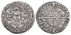 The Richard A. Jourdan Collection – British LANCASTER. Henry VI. First reign, 1422-1461. AR Groat (27mm, 3.74 g, 8h). Rosette-mascle issue. Calais mint; im: cross patonce/plain cross. Struck 1430-1431