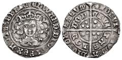 The Richard A. Jourdan Collection – British YORK. Edward IV. First reign, 1461-1470. AR Groat (25mm, 3.04 g, 3h). Class VI. London (Tower) mint; im: sun. Struck 1467-1468. Crowned facing bust in tress