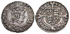 The Richard A. Jourdan Collection – British TUDOR. Henry VII. 1485-1509. AR Groat (26mm, 3.01 g, 7h). Tentative profile issue. Tower (London) mint; im: cross-crosslet. Struck 1504-1505. Crowned and dr