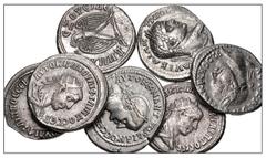 Large Lots ROMAN. Provincial. Lot of seven (7) AR Tetradrachms. Includes: Caracalla. Prier 1578 // Macrinus. Prier 825 // Gordian III. Prier 282 // Philip I. Prier 318 // Prieur 449 // Philip II. Prie