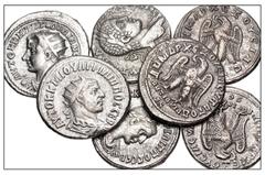 Large Lots ROMAN. Provincial. Lot of seven (7) AR Tetradrachms. Includes: Elagabalus. Prieur 267 // Gordian III. Prieur 286 // Philip I. Prieur 373 // Prieur 444 // Philip II. Prieur 466 // Prieur 473