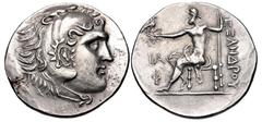 Greek LYCIA, Phaselis. Circa 218/7-186/5 BC. Fourrée Tetradrachm (33mm, 16.44 g, 1h). In the name and types of Alexander III of Macedon. Dated CY 11 (211/0 BC). Head of Herakles right, wearing lion sk