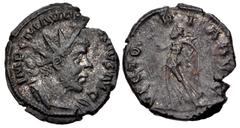 Roman Imperial Marius. Romano-Gallic Emperor, AD 269. Antoninianus (19mm, 3.77 g, 7h). Colonia Agrippinensis (Cologne) mint. 2nd emission, circa mid AD 269. IMP C M AVR M[A]RIVS AVG, radiate and cuira