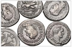 Large Lots ROMAN. Provincial. Lot of six (6) AR Tetradrachms. Includes: Gordian III. Prieur 286 // Philip I. Prieur 373 // Philip I. Prieur 445 // Philip II. Prieur 411 // Philip II. Prieur 473 // Her