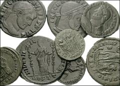 ROMAN. Imperial. Æ of 4th-5th centuries. Includes: Maxentius. Ostia mint. Castor and Pollux. RIC VI 35 // Maxentius. Ostia mint. Fides standing left holding two standards. RIC VI 45 // Maxentius. Osti