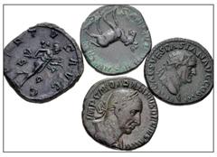 Large Lots ROMAN. Imperial. Lot of six (6) bronze issues from Vespasian to Trajan Decius. Includes: Vespasian. Æ Dupondius // Gordian III. Æ As // Æ Sestertius // Philip II. Æ Sestertius // Trajan Dec