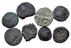 Large Lots GREEK. Magna Graecia & Sicily. Lot of twenty-one (21) bronze issues. Includes: diameters from 10-21mm. A good mix. Average Fine. LOT SOLD AS IS, NO RETURNS. Twenty-one (21) coins in lot.
