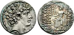 SELEUKID KINGS of SYRIA. Philip I Philadelphos. Circa 95/4-76/5 BC. AR Tetradrachm (15.31 g, 12h). Posthumous issue under Aulus Gabinius, Roman proconsul, 57-55 BC. Diademed head of Philip right / [BA