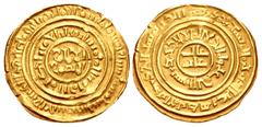 Early Medieval & Islamic CRUSADERS, Latin Kingdom of Jerusalem. Imitation Bezants. 11th-12th centuries. AV Bezant (22mm, 3.89 g, 6h). Imitating a dinar of the Fatimid caliph al-Amir. Uncertain (Tyre?)