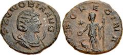 Roman Imperial Zenobia. Usurper, AD 268-272. Antoninianus (20.5mm, 3.30 g, 5h). Antioch mint, 8th officina. 2nd emission, March-May AD 272. S ZЄNOBIA AVG, draped bust right, wearing stephane, set on c