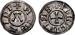 British ANGLO-SAXON, Anglo-Viking (Danish East Anglia). St. Edmund memorial coinage. Circa 895-918. AR Penny (18mm, 1.45 g, 9h). Mint in East Anglia (Ipswich?). Struck circa 910-915. + SC EΛIDI, large