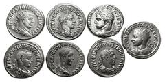 Large Lots ROMAN. Provincial. Lot of seven (7) AR Tetradrachms. Includes: Caracalla. Prieur 226 // Gordian III. Prieur 286 // Philip I. Prieur 375 // Prieur 467 // Philip II. Prieur 473 // Prieur 474 
