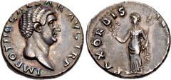 Roman Imperial Otho. AD 69. AR Denarius (18mm, 3.50 g, 6h). Rome mint. Struck 15 January-8 March. IMP OTHO CAESAR AVG TR P, bare head right / PAX ORBIS TERR[ARVM], Pax standing left, holding olive bra