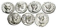 Large Lots ROMAN. Imperial. Lot of seven (7) AR Denarii from Septimius Severus to Julia Mamaea. Includes: Septimius Severus (2) // Geta (2) // Julia Maesa (2) // Julia Mamaea. VF to Good VF. LOT SOLD 