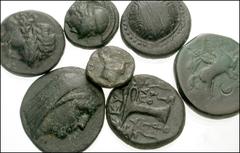 GREEK. Asia Minor. Æ from Mysia to Lydia. Includes: small Æ units. MYSIA, Gambrion. Apollo / Tripod // AIOLIS, Kyme. Bust of Artemis / One-handled cup // LESBOS, Methymna. Helmeted head of Athena / Ka