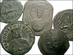 BYZANTINE. Miscellaneous Æ and BI. Includes: JUSTINIAN. Æ Decanummium. Facing bust / Large I. SB 237 // LEO VI. Æ Follis. Facing bust / Legend in four lines. SB 1728 // MICHAEL VII. Æ Follis. Facing b