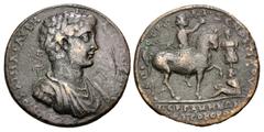 Roman Provincial MYSIA, Pergamum. Caracalla. AD 198-217. Æ Medallion (37mm, 31.71 g, 6h). Fl(avius) Zenokrates, strategos. Struck AD 198-208. Laureate, draped, and cuirassed beardless bust right / Car