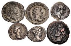 Large Lots MIXED. Greek–Roman Imperial. Lot of ten (10) silver, potin, and bronze issues. Includes: GREEK: Kings of Macedon. Alexander III (or his successors) // CENTRAL ASIAN: Sasanian. Husrav II. AR