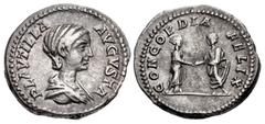 The McAlee Collection – Rome Mint Issues Plautilla. Augusta, AD 202-205. AR Denarius (19mm, 3.16 g, 6h). Rome mint. Struck under Septimius Severus and Caracalla, AD 202-203. PLAVTILLA AVGVSTA, draped 