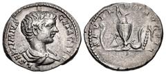 The McAlee Collection – Rome Mint Issues Lot of three (3) coins. 14a Geta. As Caesar, AD 198-209. AR Denarius (28mm, 2.64 g, 7h). Rome mint. Struck under Septimius Severus and Caracalla, AD 198-200. L