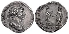 The McAlee Collection – Augustus to Clodius Albinus Hadrian. AD 117-138. AR Denarius (17mm, 3.46 g, 6h). Antioch (or Tyre?) mint. Struck August–December AD 117. IMP CAES TRAIAN HADRIANO OPT AVG GER DA