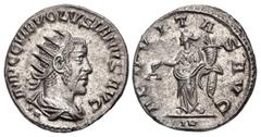 The McAlee Collection – Trajan Decius and Later Lot of three (3) coins. 301a Volusian. AD 251-253. AR Antoninianus (20mm, 4.67 g, 5h). Antioch mint, 4th officina. 3rd issue, AD 252-253. IMP C C VIB VO
