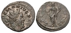 Roman Imperial Marius. Romano-Gallic Emperor, AD 269. Antoninianus (19mm, 2.62 g, 6h). Treveri (Trier) mint. 2nd emission, circa mid AD 269. Radiate, draped, and cuirassed bust right / Felicitas stand