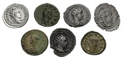 Large Lots ROMAN. Imperial. Lot of seven (7) Antoniniani. Includes: Gordian III // Trajan Decius // Herennius Etruscus // Gallienus (2) // Postumus // Probus. The Gordian with scratches, the Etruscus 