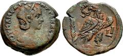 Roman Provincial EGYPT, Alexandria. Julia Mamaea. Augusta, AD 222-235. Æ Drachm (33mm, 28.87 g, 12h). Dated RY 10 of Severus Alexander (AD 230/231). Draped bust right, wearing stephane / Eagle standin