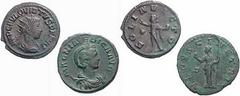 Estimate $300 MAGNIA URBICA, wife of Carinus. Antoninianus (3.71 gm). Lugdunum mint. Diademed and draped bust right, resting on crescent / Venus standing left, holding apple and sceptre, shield at fee