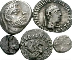 MIXED. Oriental Greek and Central Asian. Includes: KINGS of PERSIS. Darios. AR Drachm. Head right / King before fire altar // BAKTRIA, Indo-Greek Kingdom. Apollodotos II. AR Drachm. Bust right / Athen