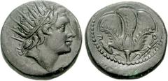 ISLANDS off CARIA, Rhodos. Rhodes. Circa 88 BC. Æ 26mm (17.44 g, 12h). Radiate head of Helios right / Rose with bud to left; thunderbolt to right. Ashton, Coinage 130b (A38/P126 - this coin, illustrat