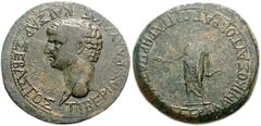 LYCIA, Lycian League. Claudius. AD 41-54. Æ 29mm (13.76 g, 11h). Bare head left / Apollo Patroös standing left, holding branch and bow. RPC 3340; Troxell C7. Near VF, green patina. From the J. S. Wagn