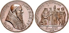British Medals temp. TUDOR. Julius III (Giovanni Maria Ciocchi del Monte). Pope, 1550-1555. Æ Medal (46mm, 53.93 g, 12h). Return of the Roman Catholic Church to England. By G. da Cavino. Dated RY 5 (1