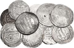 Large Lots ISLAMIC. Miscellaneous. Lot of seventy-four (74) AR dirhams. Includes: Mostly Umayyad and 'Abbasid issues. Includes various mints and dates. Lot also includes a Six-pointed-star type dirham