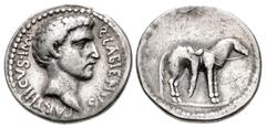 Merani Collection – Roman Republican The Republicans. Labienus. Early 40 BC. AR Denarius (18mm, 3.74 g, 5h). Uncertain mint in Syria or southeastern Asia Minor. Bare head right; Q • LABIENVS PARTHICVS