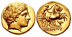 Greek KINGS of MACEDON. temp. Philip III – Kassander. Circa 323/2-315 BC. AV Stater (18mm, 8.61 g, 5h). In the name and types of Philip II. Pella mint. Head of Apollo right, wearing laurel wreath / ΦI