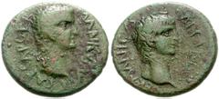 CRETE, Cnossus. Gaius (Caligula), with Germanicus. AD 37-41. Æ 21mm (5.49 g, 12h). Bare head of Gaius (Caligula) right / Bare head of Germanicus right. RPC 999.4 (this coin); Svoronos -. Near VF, gree
