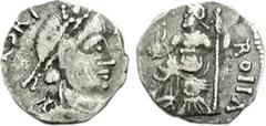 VANDALS. temp. Gaiseric to Gunthamund. Circa 440-490. AR Siliqua (1.64 g, 8h). Imitative Group. Pseudo-Ravenna mint in Carthage. Struck in the name of Honorius. [D N HO]NORI [VS P F ΛVG], pearl-diadem