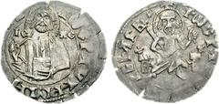 BULGARIA, Second Empire. Ivan Sracimir. 1356–1397. AR Grosh (1.11 g, 4h). Half-length facing bust of Christ standing facing before seat, raising hands in benediction, IC XC and monograms across field 