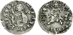 BULGARIA, Second Empire. Ivan Sracimir. 1356–1397. AR Grosh (1.09 g, 11h). Half-length facing bust of Christ standing facing before seat, raising hands in benediction, IC XC and monograms across field
