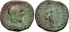Roman Imperial Pupienus. AD 238. Æ Sestertius (29mm, 19.47 g, 12h). Rome mint. Special emission. Laureate, draped, and cuirassed bust right / Liberalitas standing facing, head left, holding abacus and