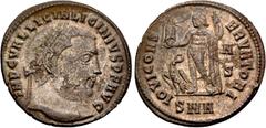 Roman Imperial Licinius I. AD 308-324. Æ Follis (22mm, 3.85 g, 6h). Nicomedia mint, 6th officina. Struck AD 313-317. Laureate head right / Jupiter standing left, holding Victory on globe and scepter; 