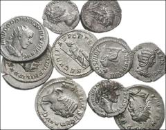 ROMAN. Imperial. AR from Antoninus Pius through Otacilia Severa. Includes: all denarii. Antoninus Pius (2) // Septimius Severus (2) // Julia Domna // Antoniniani: Gordian III (2) // Philip I (2) // Ot