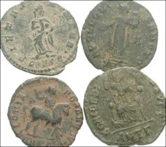 ROMAN. Imperial. Æ from Maximinus II through Arcadius. Includes: Anonymous issues. Time of the Persecutions of Maximinus II, circa AD 310-312. Æ 15mm. Heraclea. Tyche / Apollo // Theodora. Æ Follis. C