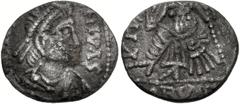 Early Medieval & Islamic VANDALS. Pseudo-Imperial coinage. Circa 440-490. AR Siliqua (15mm, 1.27 g, 11h). In the name of Honorius. Pseudo-Ravenna mint in Carthage. Struck under Gaiseric or Huneric, ci