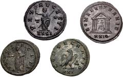 Large Lots ROMAN. Imperial. Lot of four (4) Antoniniani and Denarii. Includes: Probus. Antoninianus (2) // Severina. Denarius // Divo Caro. Antoninianus. VF to Good VF. An attractive group. LOT SOLD A