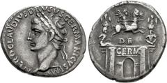 Merani Collection – Roman Imperial Nero Claudius Drusus. Died 9 BC. AR Denarius (20mm, 3.74 g, 2h). Lugdunum (Lyon) mint. Struck under Claudius, AD 41-42. NERO CLAVDIVS • DRVSVS • GERMANICVS IMP, head